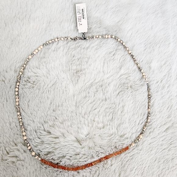 Peyote Bird Jewelry - NEW Peyote Bird Free Spirit Sunstone Crystal Orange and Cream Beaded Necklace